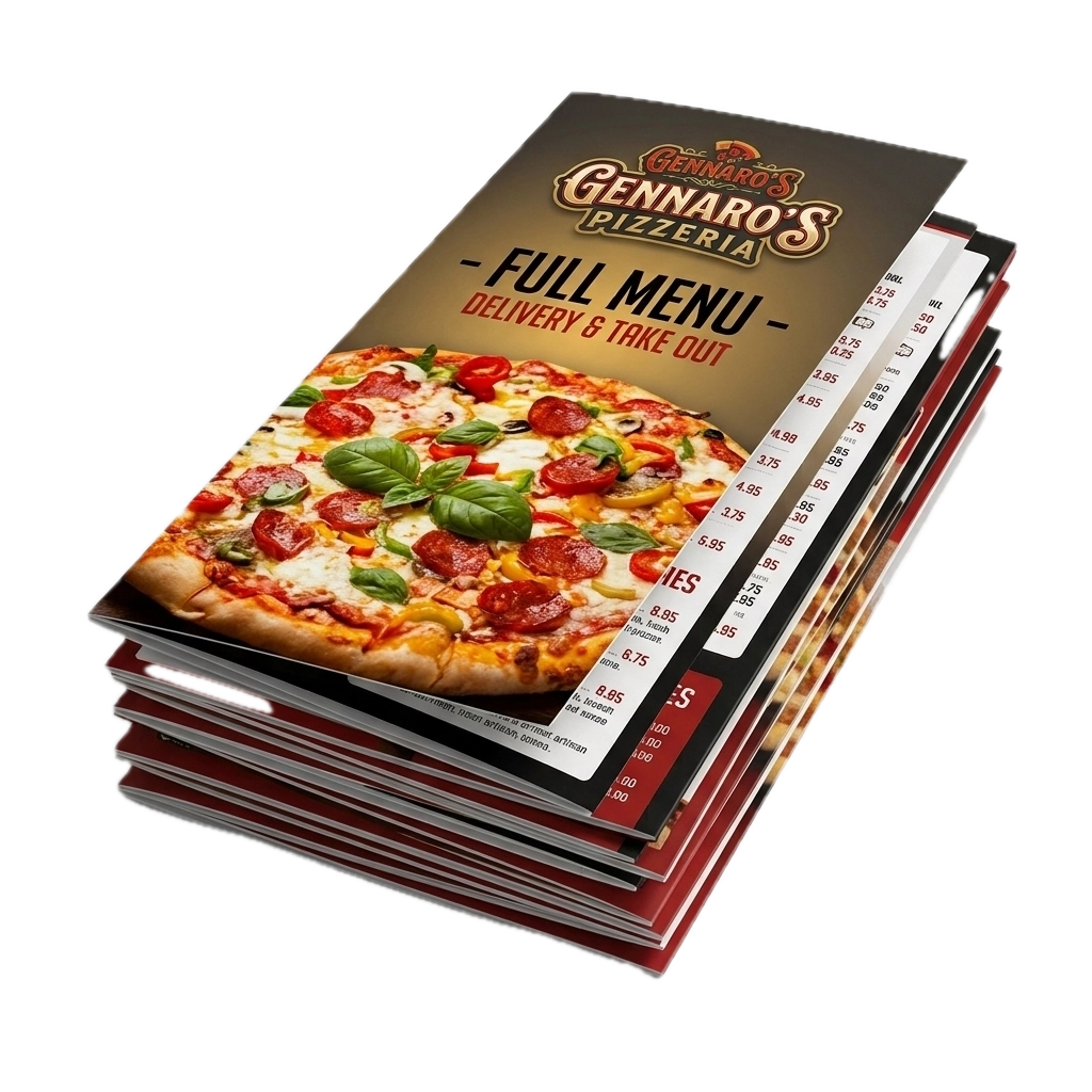 Custom takeout menu printing and menu design for restaurants nationwide.