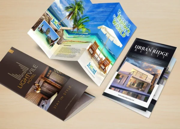 Restaurant brochure marketing campaign showing professionally printed brochures that help restaurants increase direct orders, attract new customers, improve repeat business, and grow sales.